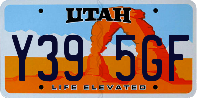 UT license plate Y395GF