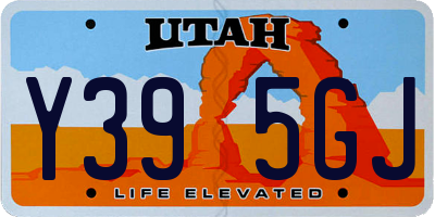 UT license plate Y395GJ