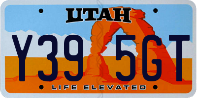 UT license plate Y395GT
