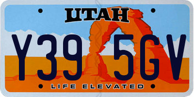 UT license plate Y395GV