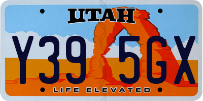 UT license plate Y395GX