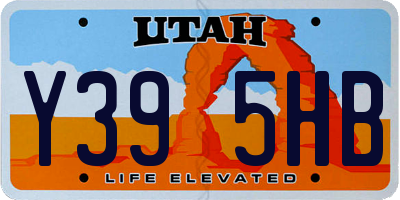 UT license plate Y395HB