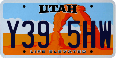 UT license plate Y395HW