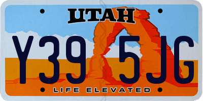 UT license plate Y395JG