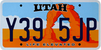 UT license plate Y395JP