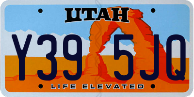 UT license plate Y395JQ