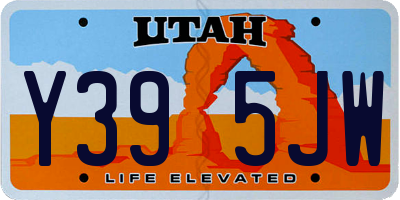 UT license plate Y395JW