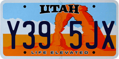 UT license plate Y395JX