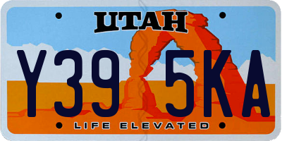 UT license plate Y395KA