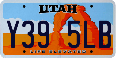 UT license plate Y395LB