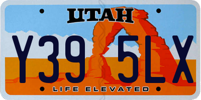 UT license plate Y395LX