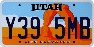 UT license plate Y395MB