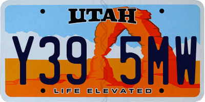 UT license plate Y395MW