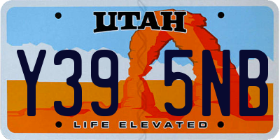 UT license plate Y395NB