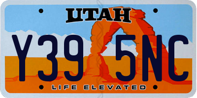 UT license plate Y395NC