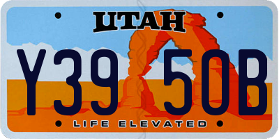 UT license plate Y395OB
