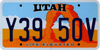 UT license plate Y395OV