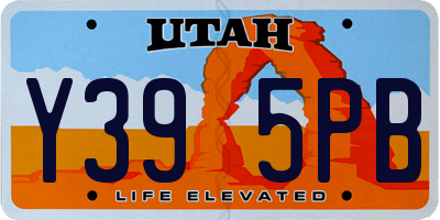 UT license plate Y395PB