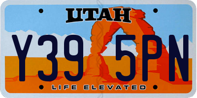 UT license plate Y395PN