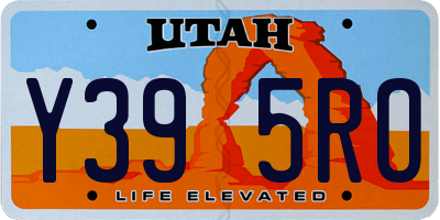 UT license plate Y395RO