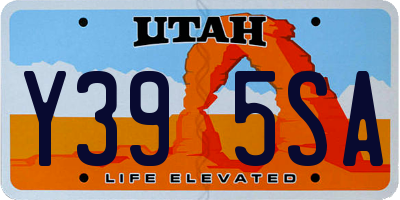 UT license plate Y395SA
