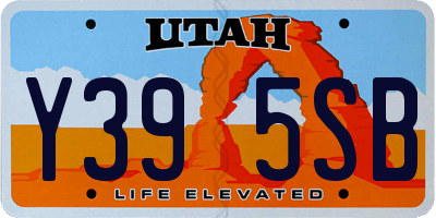 UT license plate Y395SB