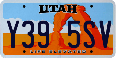 UT license plate Y395SV