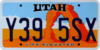 UT license plate Y395SX