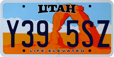 UT license plate Y395SZ