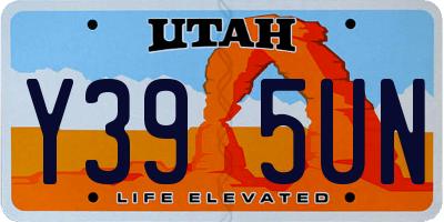 UT license plate Y395UN