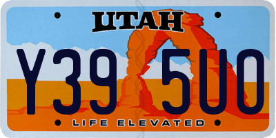 UT license plate Y395UO