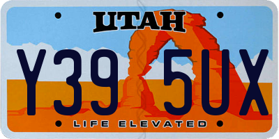 UT license plate Y395UX