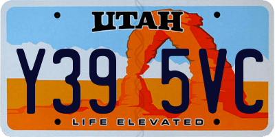 UT license plate Y395VC