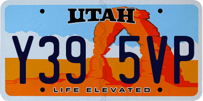 UT license plate Y395VP
