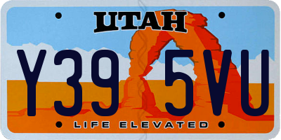 UT license plate Y395VU