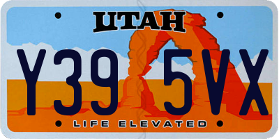 UT license plate Y395VX