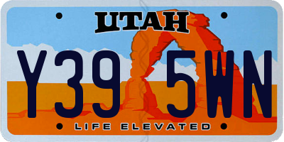 UT license plate Y395WN