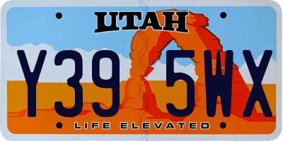 UT license plate Y395WX