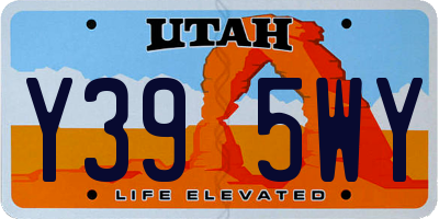 UT license plate Y395WY