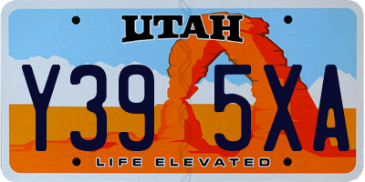 UT license plate Y395XA