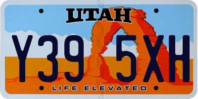 UT license plate Y395XH