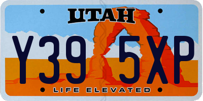 UT license plate Y395XP