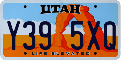 UT license plate Y395XQ