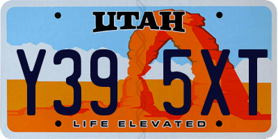 UT license plate Y395XT