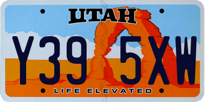 UT license plate Y395XW