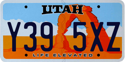UT license plate Y395XZ
