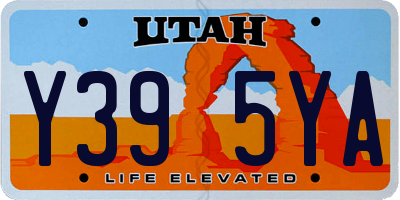 UT license plate Y395YA