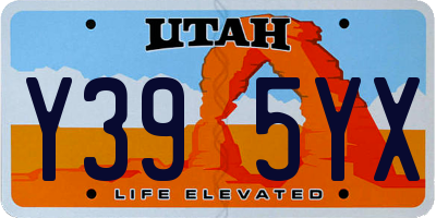 UT license plate Y395YX