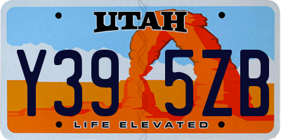 UT license plate Y395ZB