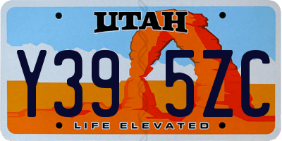 UT license plate Y395ZC